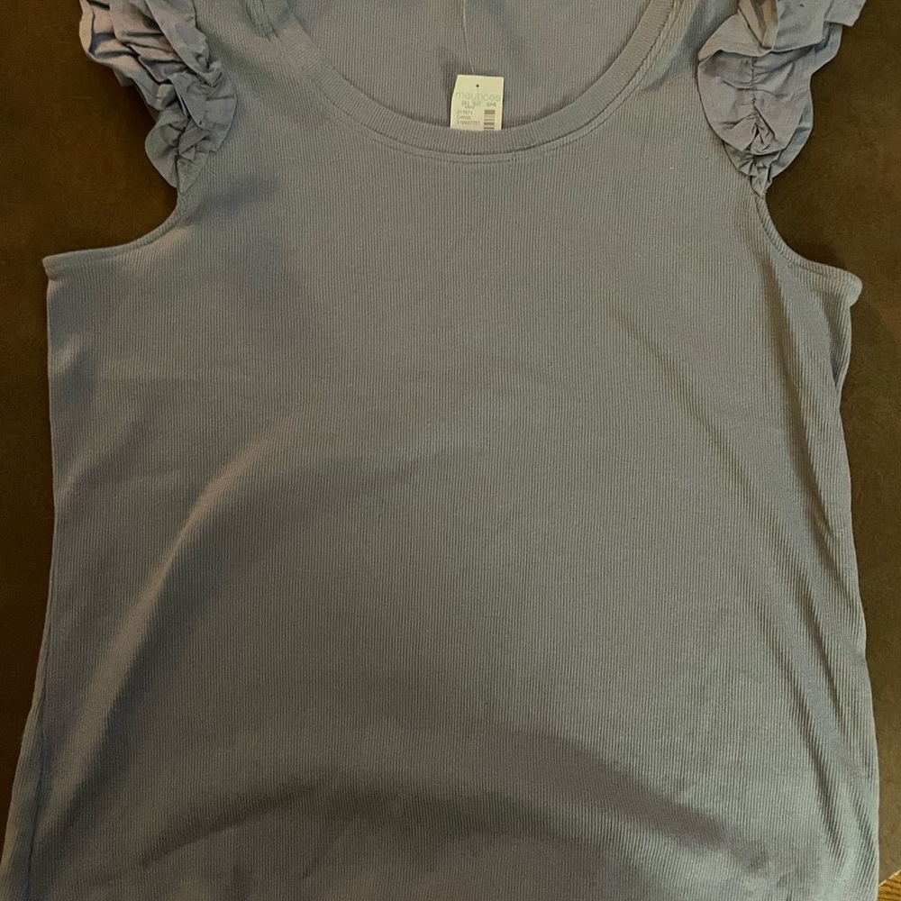 Maurices Lavender Ruffle Sleeve Tank Top